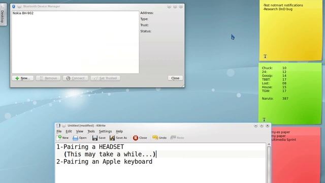 KBluetooth and audio support