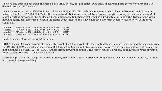 Unix & Linux: iptables routing