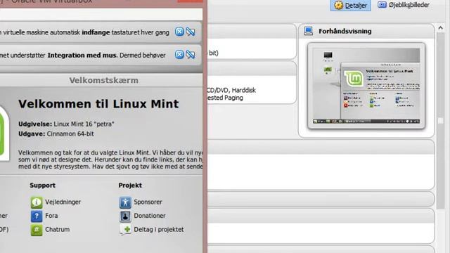 Run Linux Mint in Virtual Box on Win 8.1