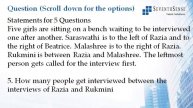 Seating Arrangements Question 065