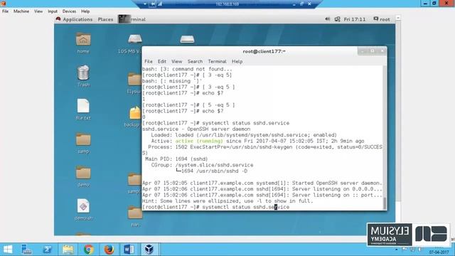 Evaluating exit code in RHEL7
