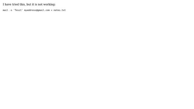 How can I send e-mail from linux command line?