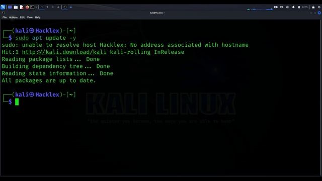 How to update and upgrade kali linux