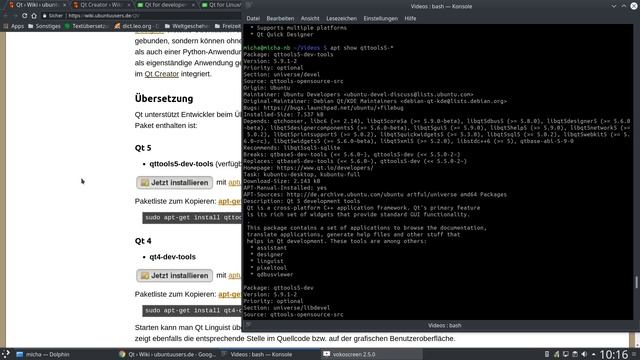Kubuntu-Linux 13 - Programmiersprachen die Dritte