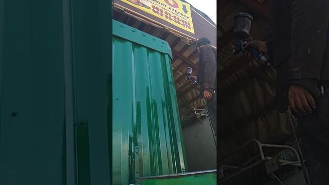 Покраска переднего борта прицепа