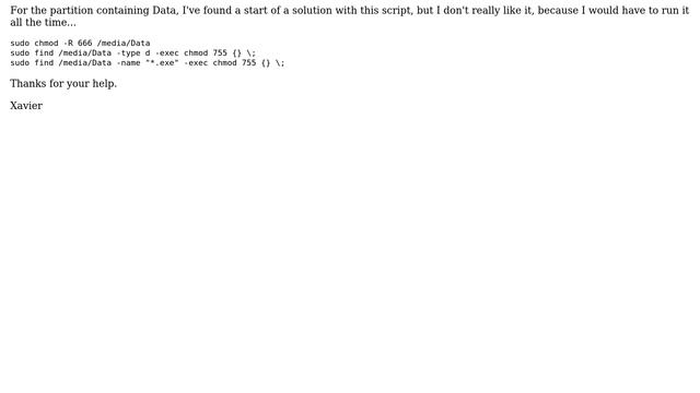 How to mount properly ntfs partition shared between linux and windows?