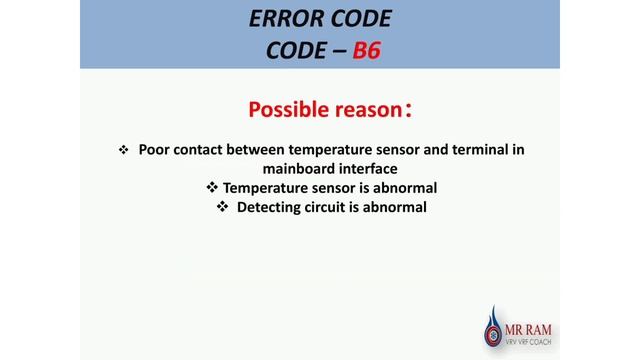 GREE VRF ERROR CODE B6 [ ENGLISH ]