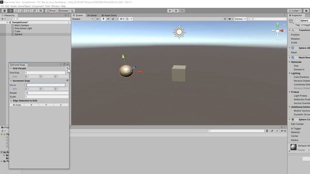 Unity Grundkurs: 3. Die Toolbar