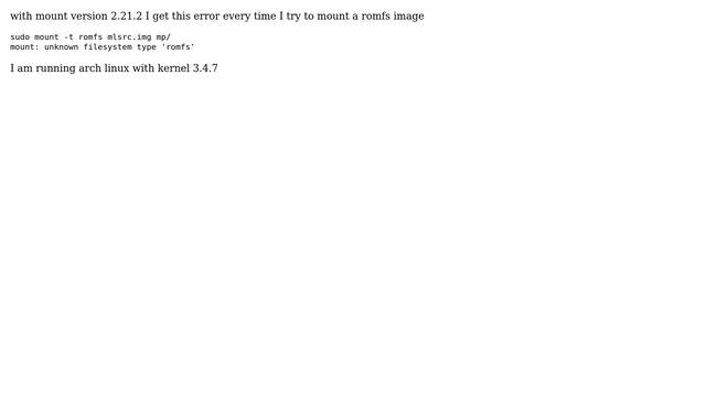 Can not mount romfs image (2 Solutions!!)