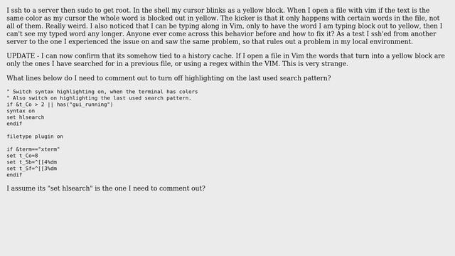 How to disable search pattern syntax highlighting in VIM? (2 Solutions!!)