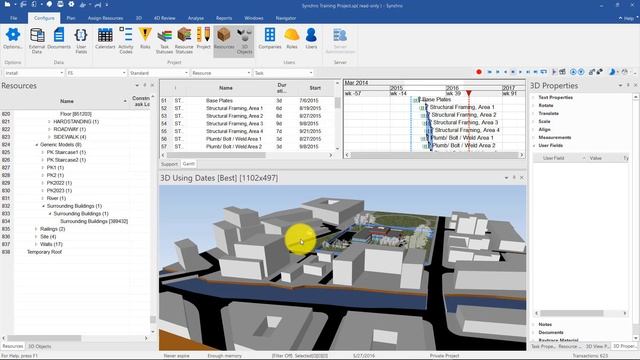 User Interface Overview | 2.1 | SYNCHRO 4D Scheduling 2019