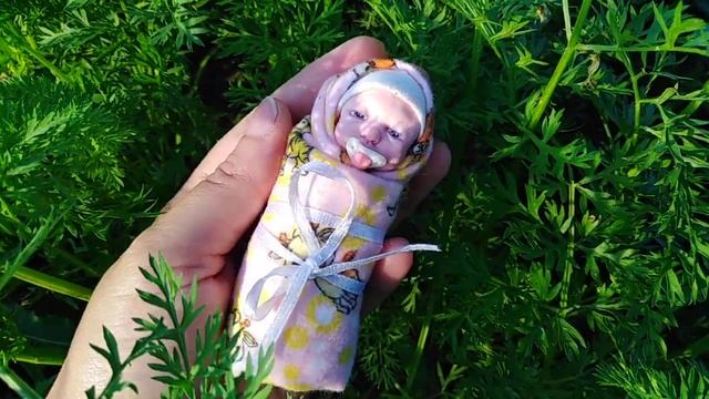 Мини реборн лялечка ООАК из полимерной глины...В НАЛИЧИИ....