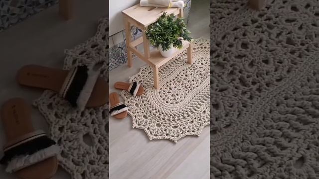 Ковер Флора ссылка на МК в комментариях/Rug LaceFlora link in comments #crochet #homedecor #rug