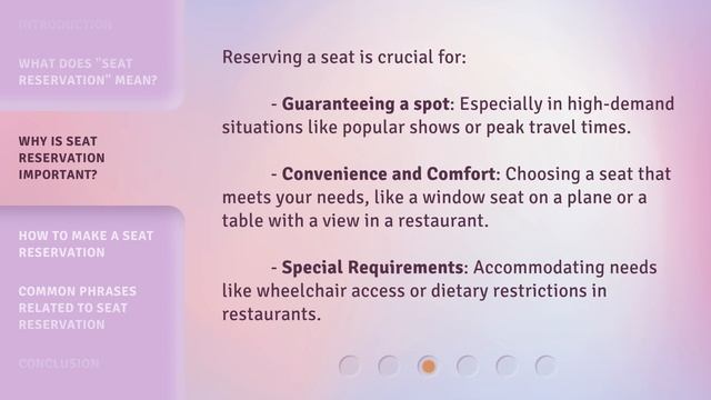 Understanding "Seat Reservation": A Guide for English Learners