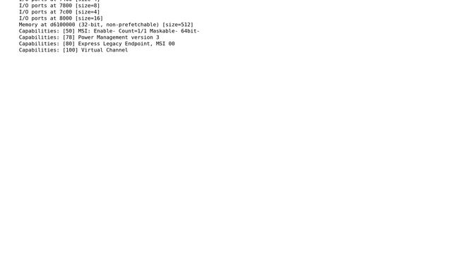 Unclaimed device in lshw