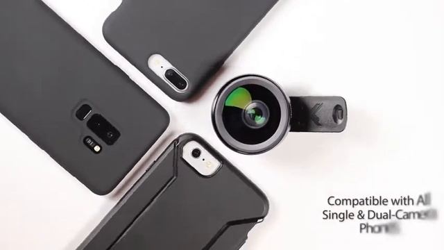 Xenvo Pro Lens Kit for iPhone, Samsung, Pixel, Macro and Wide Angle Lens with LED Light and Travel
