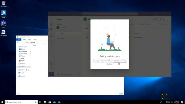 Accessing MS Teams Files in Windows File Explorer by syncing them.