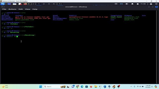How To Create Kali Linux Folder And File