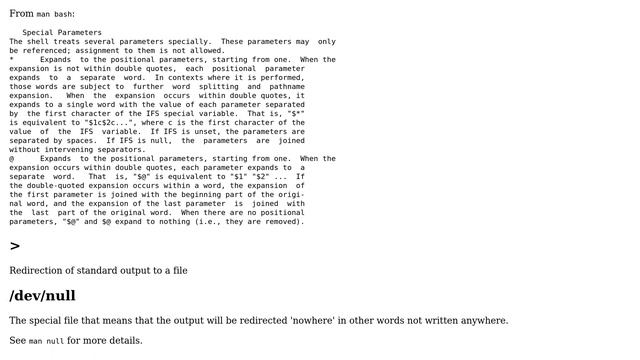 Ubuntu: What do these symbols "$@">/dev/null 2>&1" after a command mean? (2 Solutions!!)