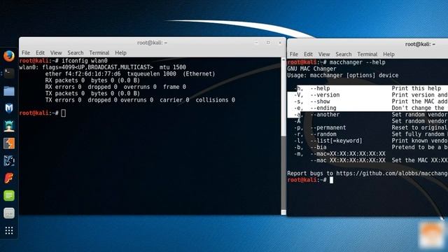 change Mac id in kali Linux and all Linux distributions