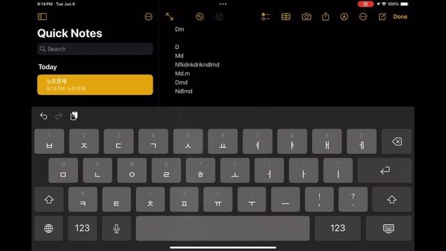 [Apple] iPad OS 17 Notes 버그