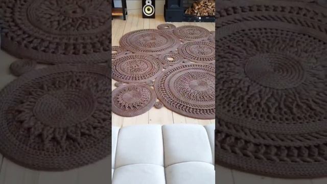 Ковер Монеты ссылка на МК в комментариях/Rug Lacecoins link in comments

#crochet #crochetrug #rug