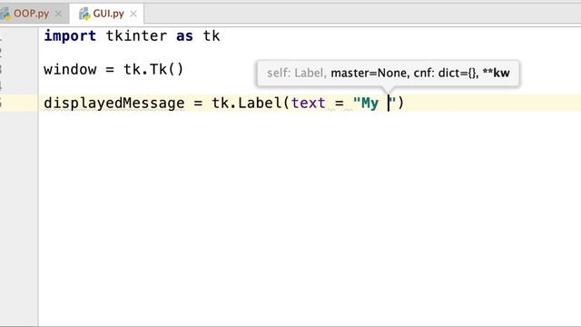 Python: Tkinter GUI