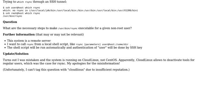 Binary in /usr/bin is invisible to user?