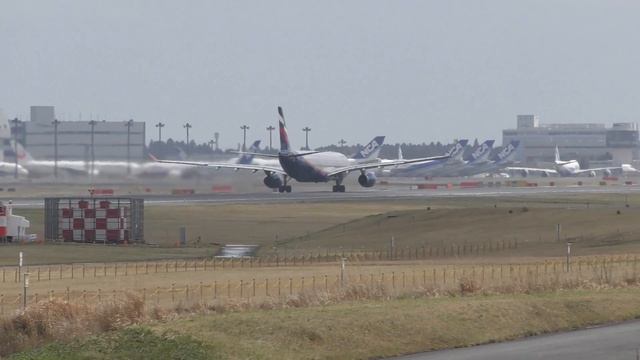 ✈桜と鶯のさえずり付き Aeroflot A330 VQ-BMY takeoff @Narita Airport rwy16R(成田空港/WX970M)