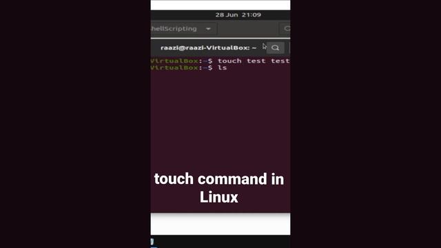#short | touch command in linux | #linux #touch #touchcommand #command #linuxcommands