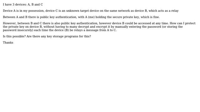 Linux Private RSA key secure storage