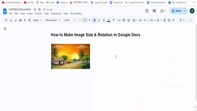 How to Make Image Size & Rotation in Google Docs
