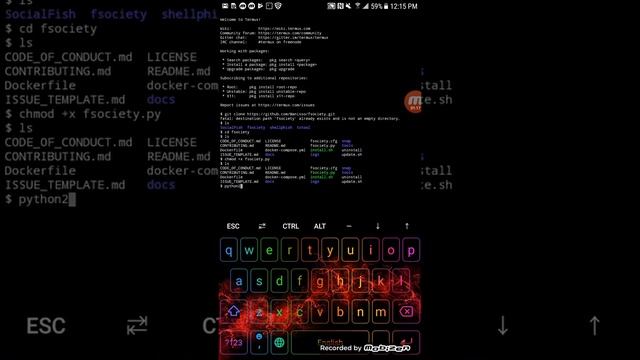 Fsociety kali linux tools on termux (noroot)