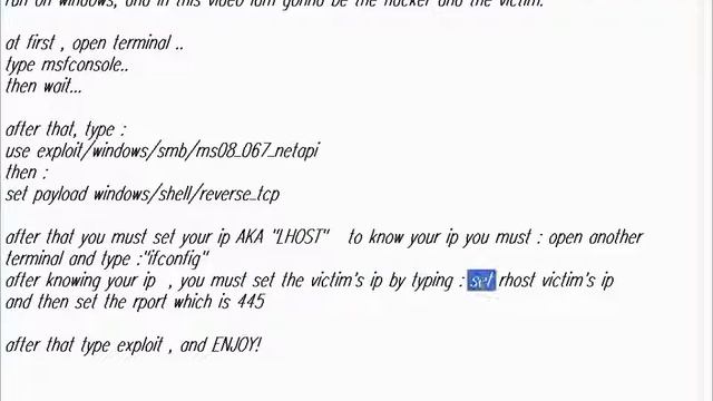 m1m How to hack an pc with backtrack , step by step