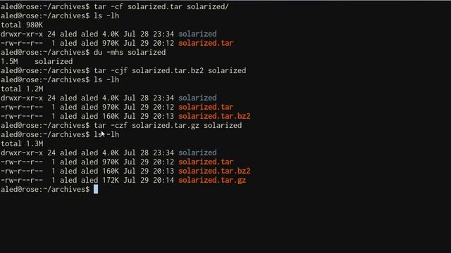 How to Archive and compression on Linux