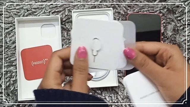 iphone 13 red unboxing | ios 17.3 | aesthetic | 2024 ✨🎀🎧