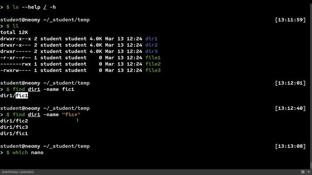 Commandes linux : man, find, wich, whereis, df, whereis, df, free