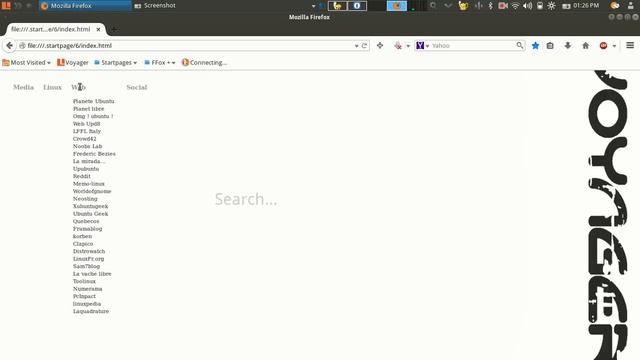 Firefox as Customized on Voyager Live 14.04