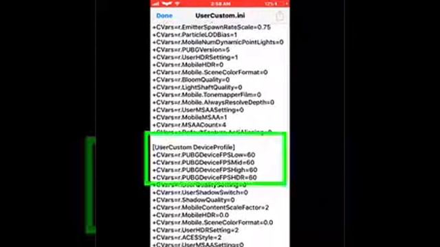 Pubg mobile iOS +60 Fps  رفع الفريمات لأجهزة الايفون الى +60 بأستخدام الجل برك