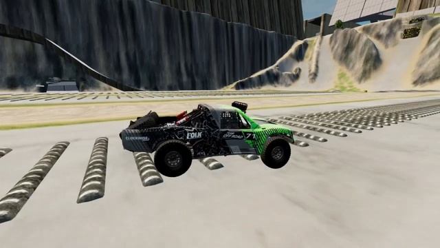 BeamNG.Drive | Jeep VS Road Barrier | Dunekicker TT1 Unlimited |