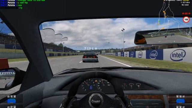LFS TC City Driving Cruise Part 2 with TESLA (ShinyRedHead)