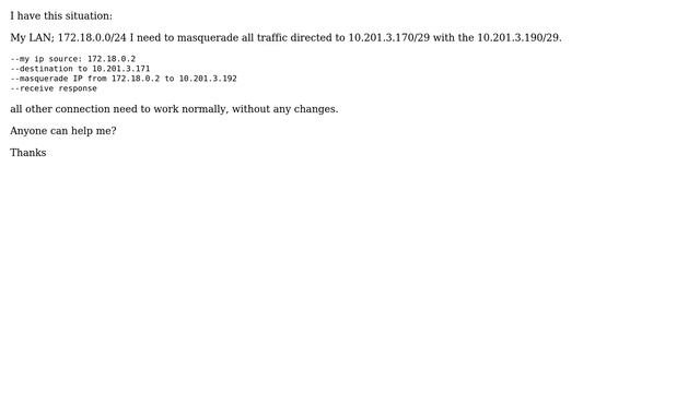 Unix  Linux: Iptables masquerade and snat