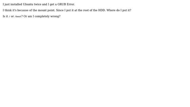 Ubuntu: What mount point should I use?