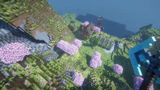 Minecraft using BSL shaders and Patrix resource pack on Linux