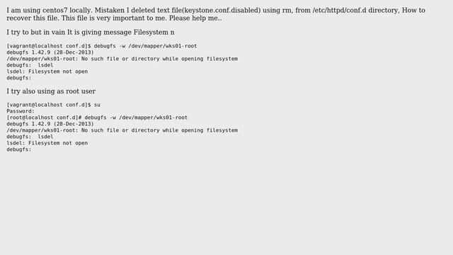 Unix & Linux: How to recover the deleted file from linux system?