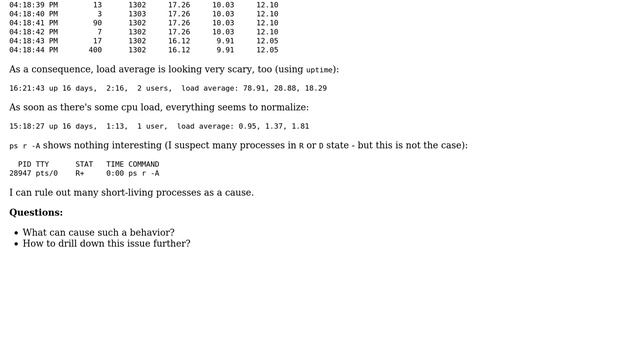 DevOps & SysAdmins: Linux: Extreme load on idle CPU (2 Solutions!!)
