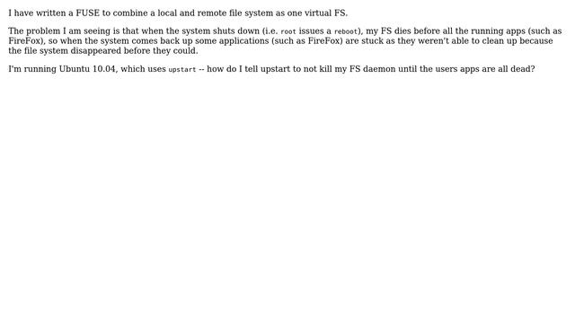 Ubuntu: How to specify when a daemon should stop during system shutdown?