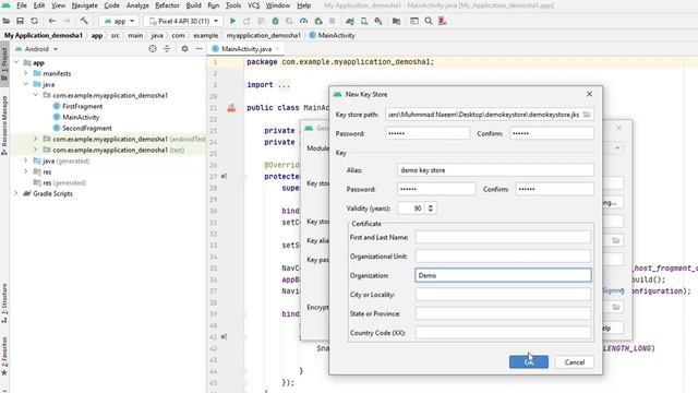 How to Generate release SHA1 key in Android Studio fingerprints #SHA1  and #SHA256