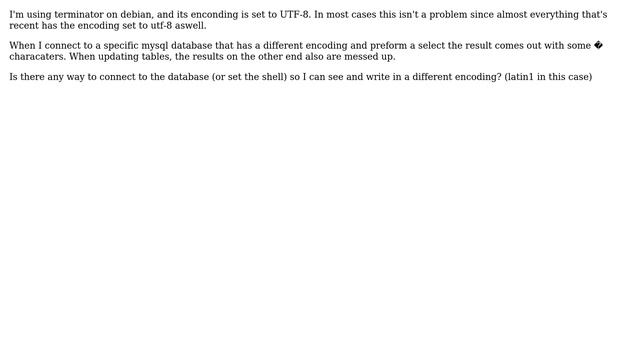 Unix & Linux: How to write and read in a different encoding from the terminal?