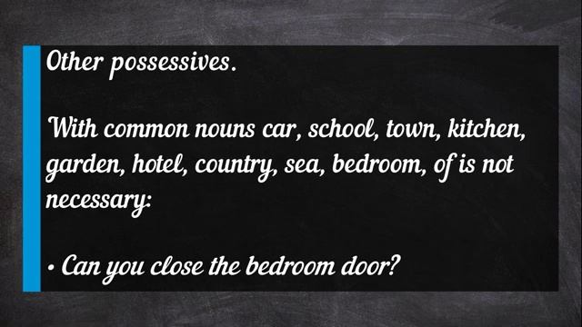 Basic English Grammar - Possessives